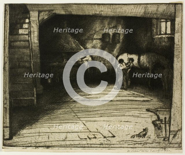 Forge with the White Horse, 1900. Creator: Donald Shaw MacLaughlan.