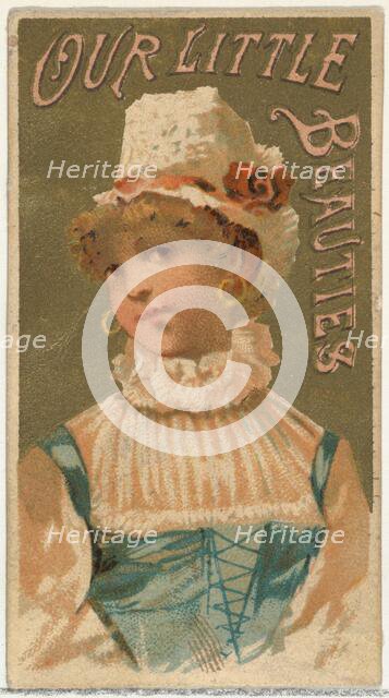 From the Girls and Children series (N58) promoting Our Little Beauties Cigarettes for Alle..., 1887. Creator: Allen & Ginter.