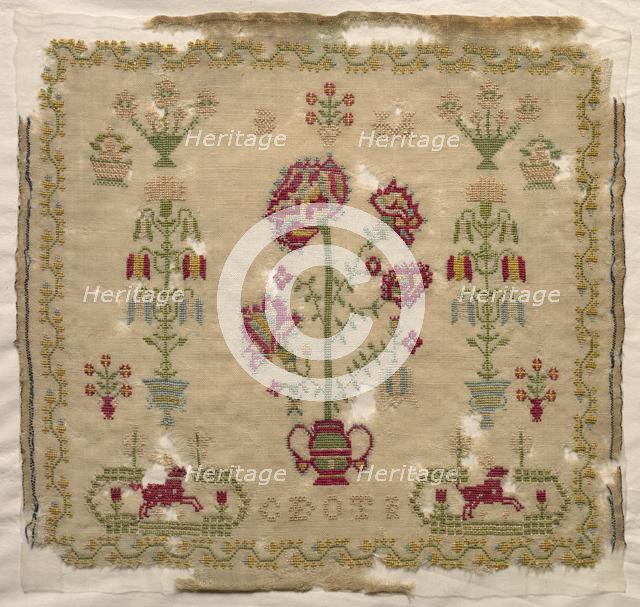 Sampler, early 1800s. Creator: Unknown.