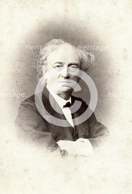 Portrait of the poet Fyodor Ivanovich Tyutchev (1803-1873), 1867. Creator: Levitsky, Sergei Lvovich (1819-1898).