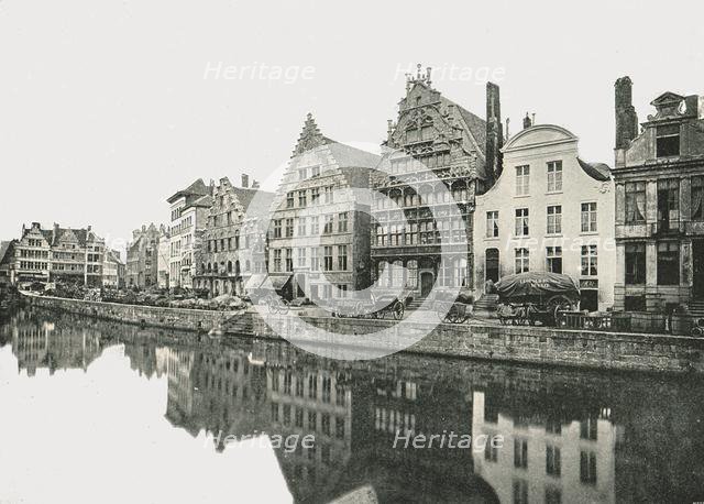 On the Bank of the Scheldt, Ghent, Belgium, 1895.  Creator: Unknown.