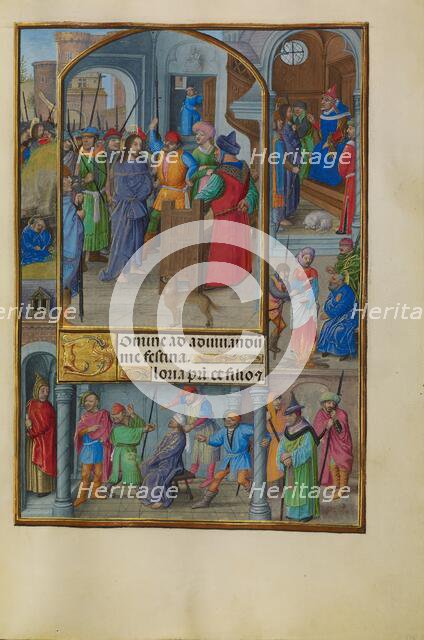 Christ before Annas; Spinola Hours, about 1510-1520. Creator: Master of the Dresden Prayer Book.