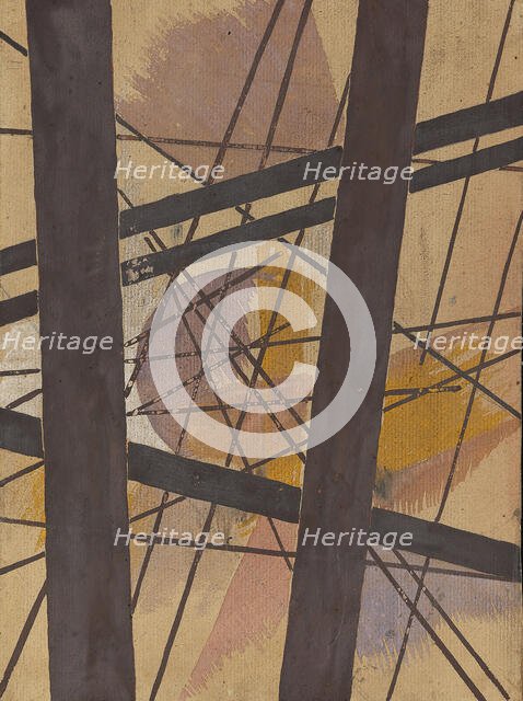 Space Force Construction, ca 1921-1922. Creator: Popova, Lyubov Sergeyevna (1889-1924).