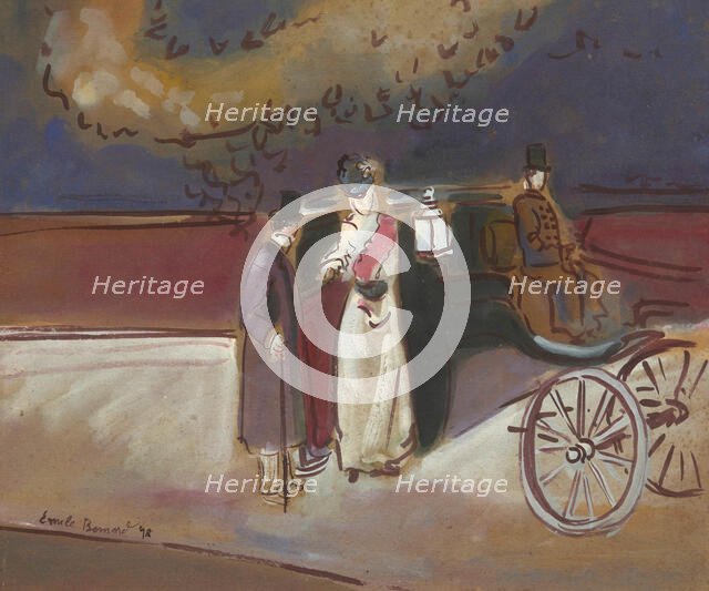 Le fiacre, 1898. Creator: Bernard, Émile (1868-1941).