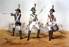 Reign of Charles IV, Infantry, 1805. Line regiment and battalions of light troops: Soldiers and D…