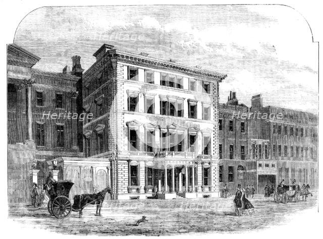 Street architecture - Baron Rothschild's new mansion, Piccadilly, 1862. Creator: Unknown.