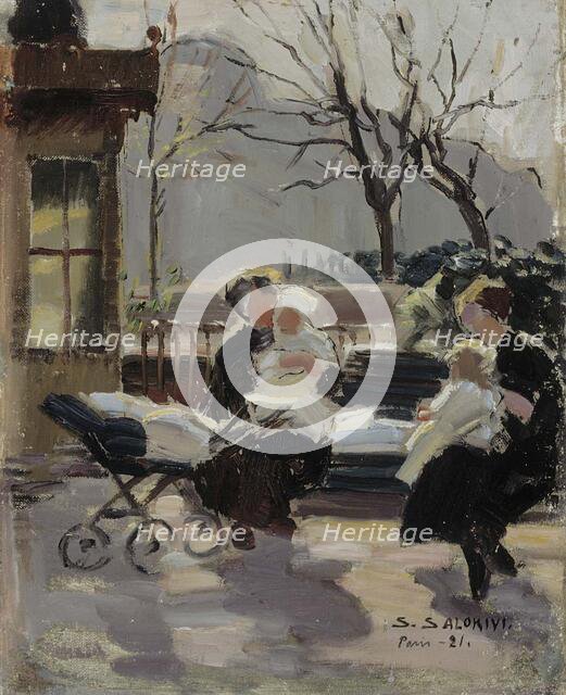 Park in Paris, 1921. Creator: Santeri Salokivi.