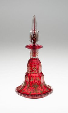 Scent Bottle, Bohemia, Mid to late 19th century. Creator: Bohemia Glass.