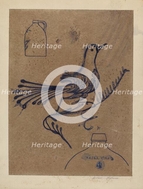 Stoneware Jug, c. 1937. Creator: Arthur Matthews.