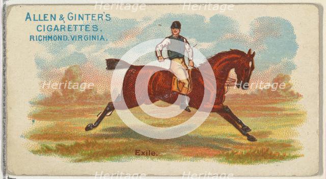Exile, from The World's Racers series (N32) for Allen & Ginter Cigarettes, 1888. Creator: Allen & Ginter.