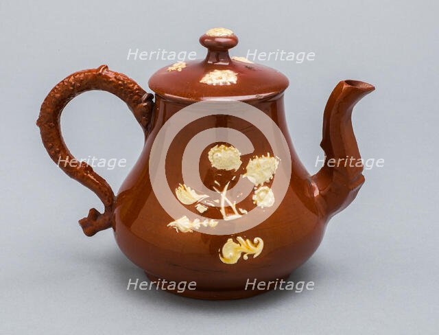 Teapot, Staffordshire, c. 1725/40. Creator: Staffordshire Potteries.