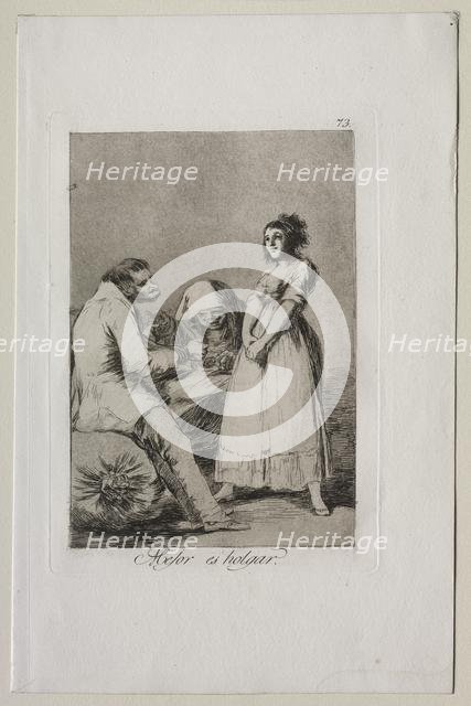 Caprichos: It is Better to be Lazy. Creator: Francisco de Goya (Spanish, 1746-1828).