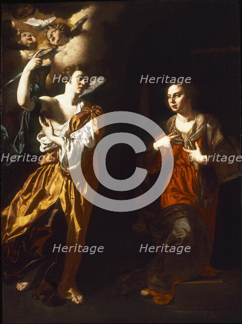 The Annunciation, 1630-1635. Creator: Finoglia (Finoglio), Paolo Domenico (c. 1590-1645).