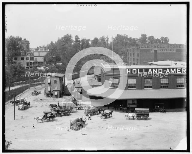 Holland American docks, Hoboken, N.J., between 1900 and 1915. Creator: Unknown.