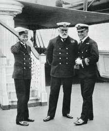 Navy cadet Prince Albert with Admiral Sir Lewis Beaumont, 1912. Artist: Unknown