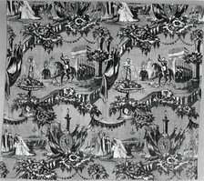 Marriage of Eugenie and Napoleon III (Furnishing Fabric), France, c. 1853/55. Creator: Unknown.