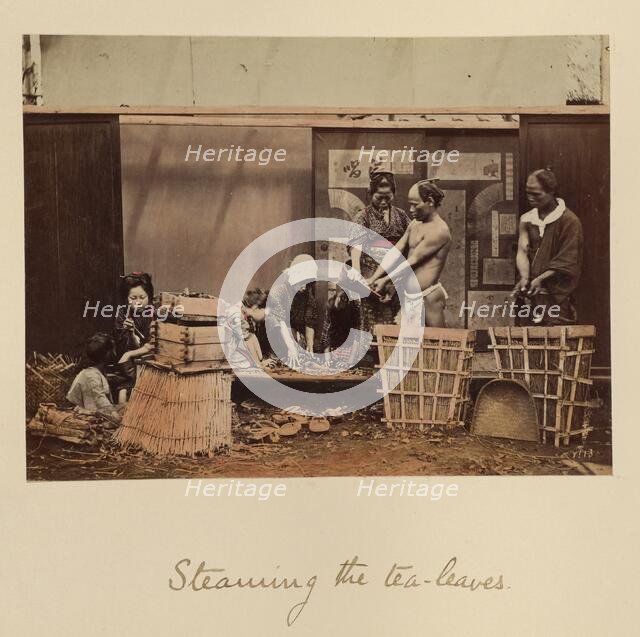 Steaming the Tea Leaves, about 1873-1883. Creator: Shinichi Suzuki I.
