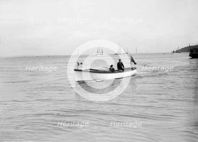 The Royal Thames Yacht Club's motor launch 'Salee Rover', 1912. Creator: Kirk & Sons of Cowes.