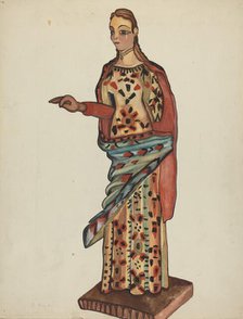 Bulto (Wooden Figure of Saint), 1935/1942. Creator: E. Boyd.