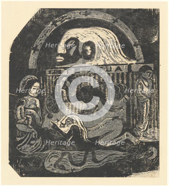 Te Atua (The Gods) Small Plate, in or after 1895. Creator: Paul Gauguin.