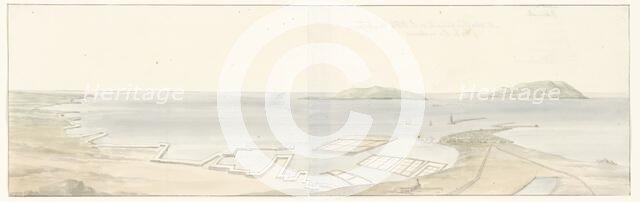 Panorama with city of Trapani and surroundings, 1778. Creator: Louis Ducros.