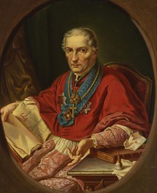 Portrait of Warsaw Archbishop Antoni Melchior Fijalkowski, 1854. Creator: Stefan Kokular.