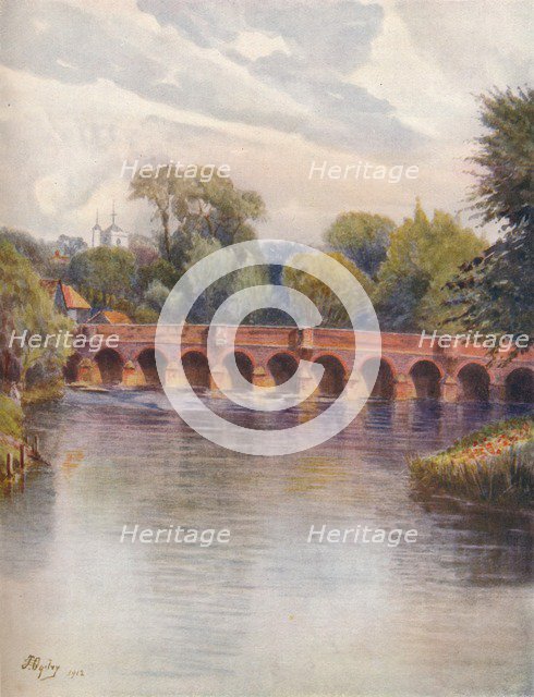 'Leatherhead Bridge', 1912, (1914). Artist: James S Ogilvy.