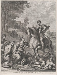 Plate 29: Germany conquered by Drusus; from Guillielmus Becanus's 'Serenissimi Principis F..., 1636. Creator: Jacob Neeffs.