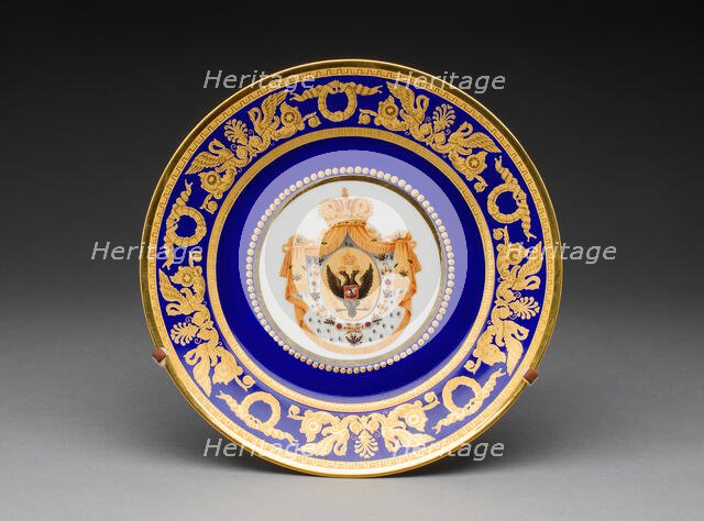 Plate, Saint Petersburg, 1855/81. Creator: Russian Imperial Porcelain Factory.