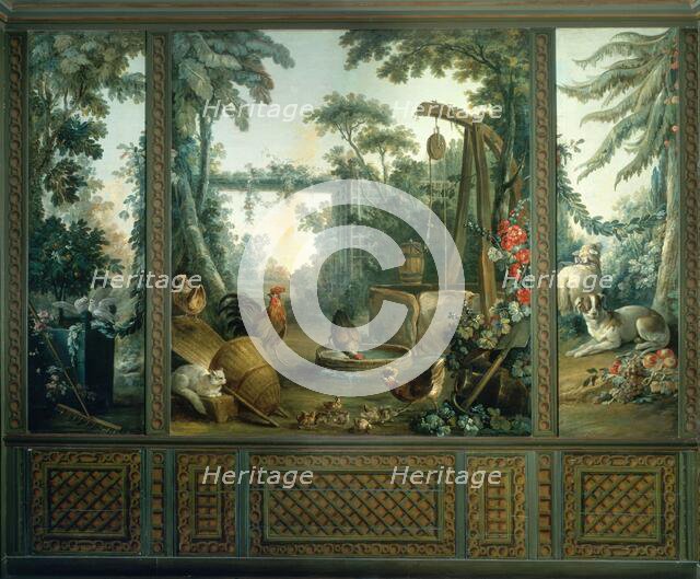 Chien et mouton dans un paysage, between 1765 and 1770. Creator: Jean Baptiste Marie Huet.