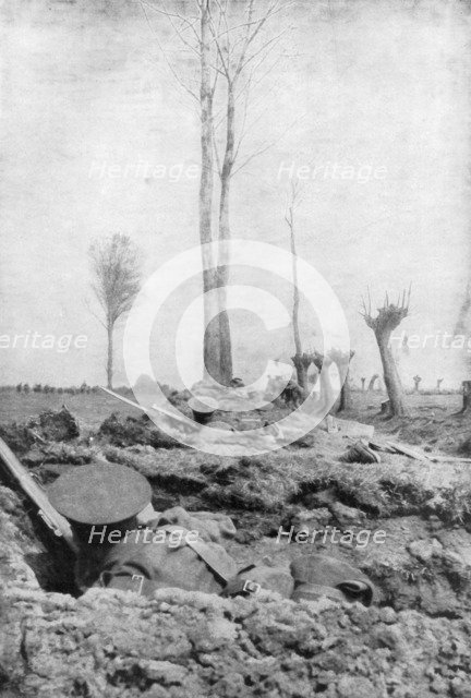 The King's Regiment (Liverpool), Second Battle of Ypres, Belgium, 22 April-25 May 1915. Artist: Unknown