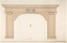 Design for a fireplace, 1827. Creator: Thomas Heiton.