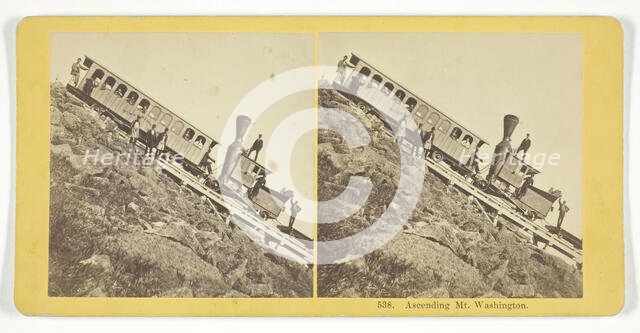 Ascending Mt. Washington, 1855/75. Creators: Kilburn Brothers, BW Kilburn.