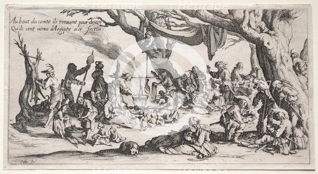 The Bohemians: The Stopping Place: The Feast of the Bohemians, c.1621-1625. Creator: Jacques Callot (French, 1592-1635).