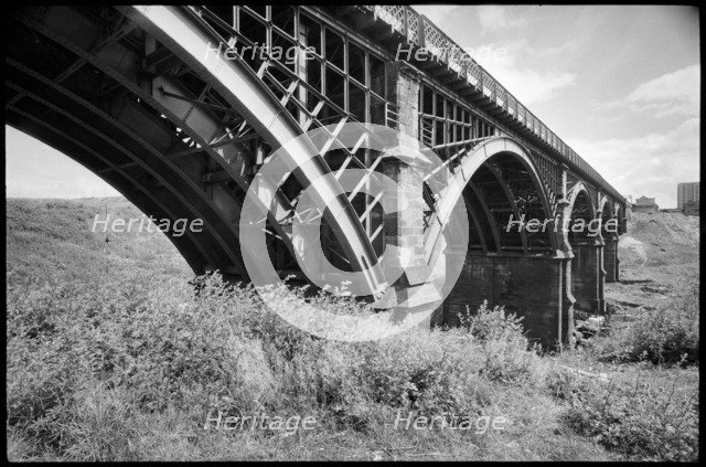 Ouseburn Viaduct with accommodation arch, Stepney Road, Newcastle upon Tyne, c1955-c1980. Creator: Ursula Clark.