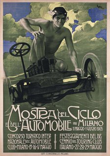 Mostra del Ciclo e dell'Automobile, 1905. Creator: Metlicovitz, Leopoldo (1868-1944).