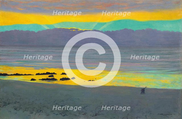 Coucher de soleil jaune et vert (Yellow and green sunset), 1911. Creator: Vallotton, Felix Edouard (1865-1925).