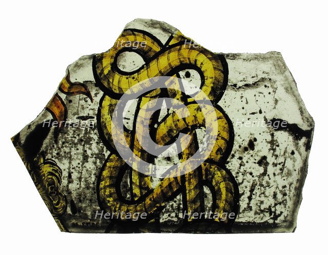 Glass Fragment, European, 15th-16th century. Creator: Unknown.