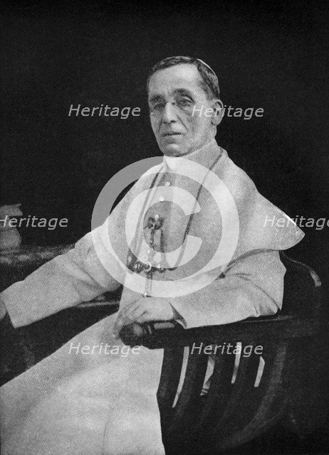 Pope Benedict XV, 1920. Artist: D'Alessandri