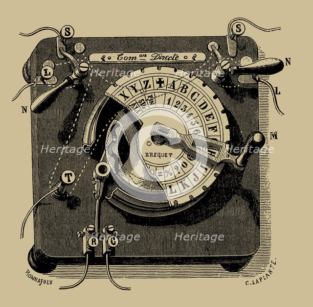 Breguet Dial Telegraph Transmitter, c. 1870. Creator: Anonymous.