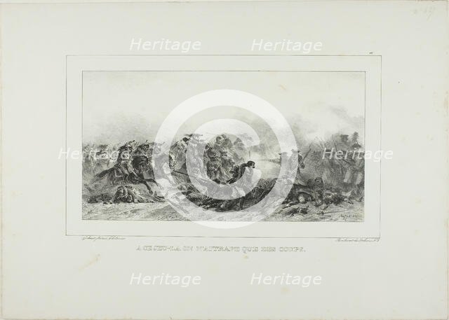 With that Play One Catches Only Blows, 1836. Creator: Auguste Raffet.