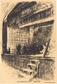 Une répétition à L'Oeuvre, Program for L'Oasis, 1903. Creator: Edouard Vuillard.