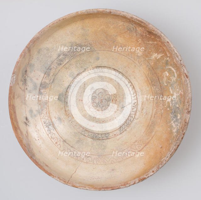 Bowl with incised decoration, Byzantine, 10th-13th century. Creator: Unknown.