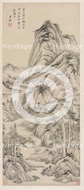 Shade of Pines in a Cloudy Valley, 1660. Creator: Wang Jian (Chinese, 1598-1677).