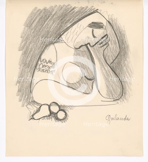 Woman with fruit, 1938. Creator: Mikulas Galanda.