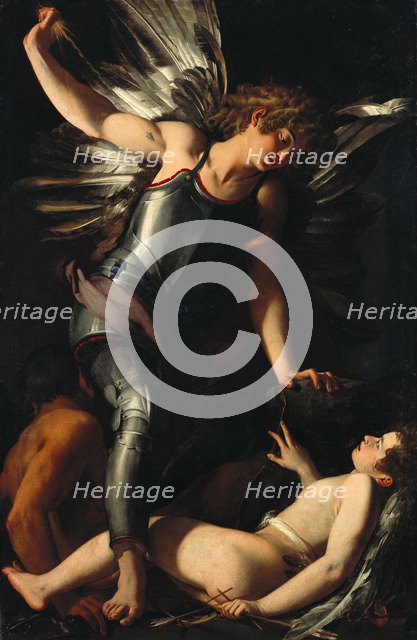 The Divine Eros Defeats the Earthly Eros, ca 1602. Artist: Baglione, Giovanni (1566-1643)