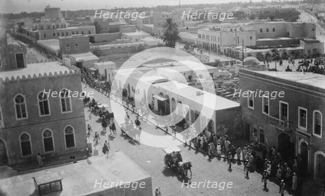 Italians taking possession of Tripoli, 1911. Creator: Bain News Service.