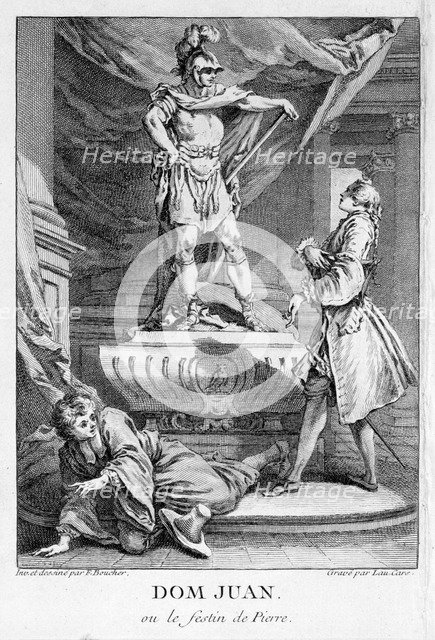 Scene from Don Juan, ou le Festin de Pierre, 1665, (18th century).  Artist: Laurent Cars