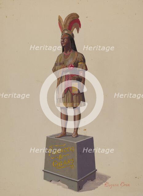 Tobacco Store Figure, 1935/1942. Creator: Eugene Croe.