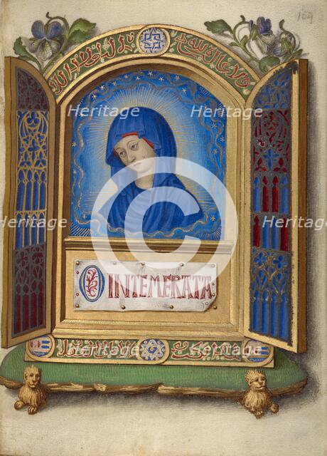 Portable Altarpiece with the Weeping Madonna; Book of Hours, about 1480-1490. Creator: Georges Trubert.